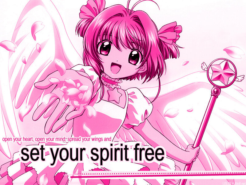 pink magical girl with wings