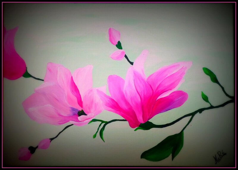 Pink Magnolia Flowers — Calm