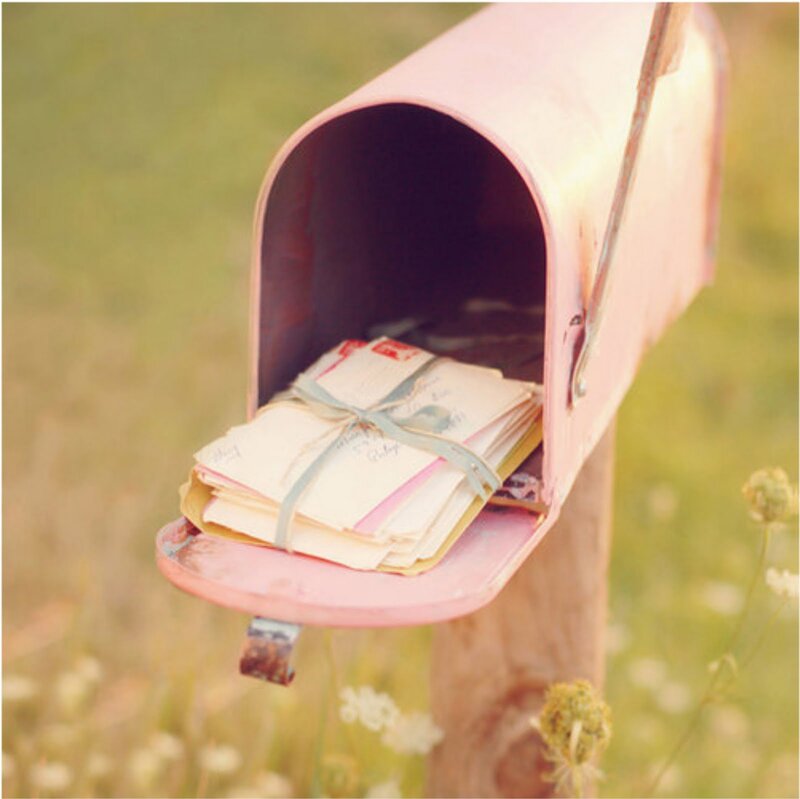 Pink Mailbox with Letters — Serene