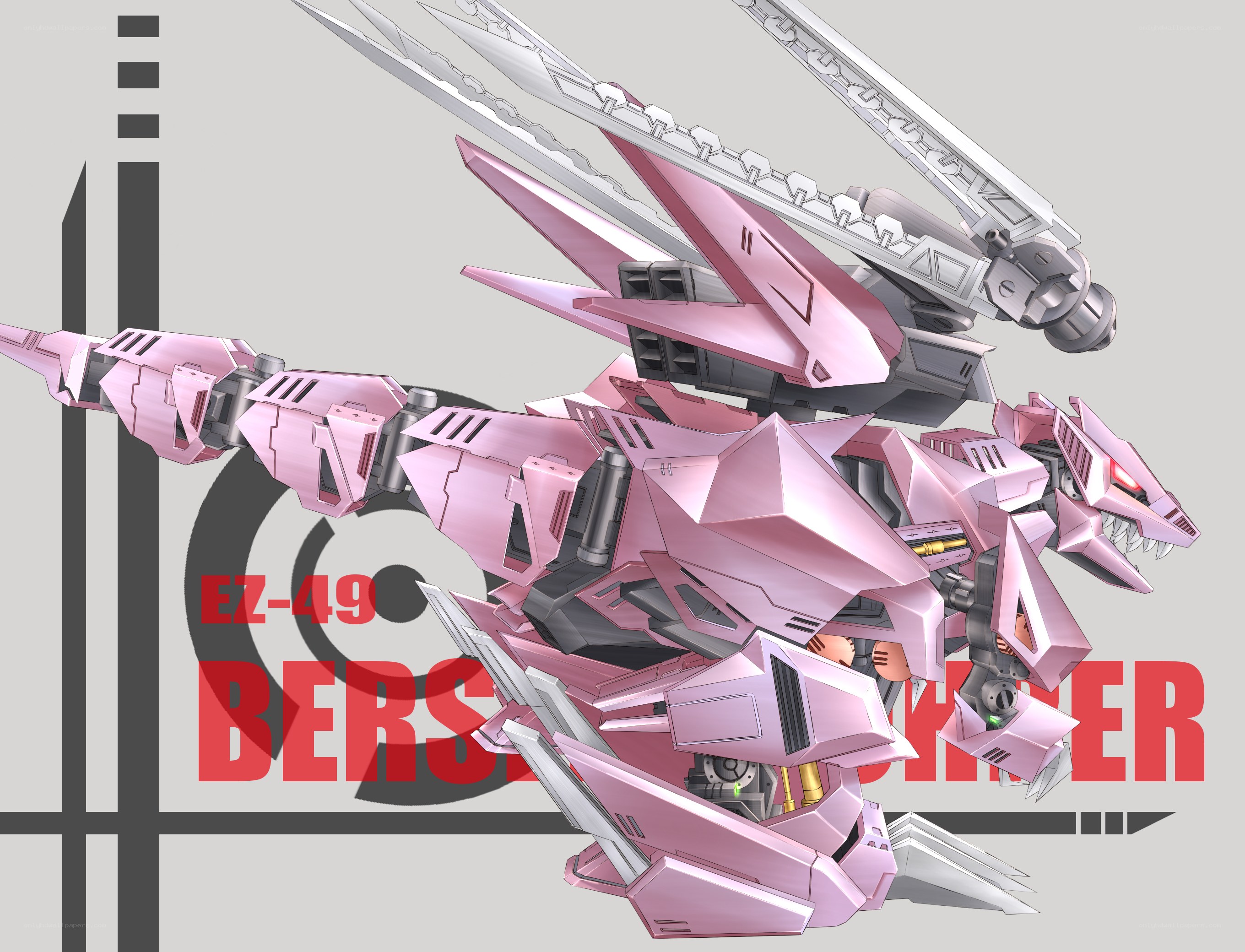 Pink mecha dragon robot