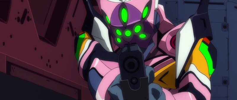 Pink Mecha Holding Gun