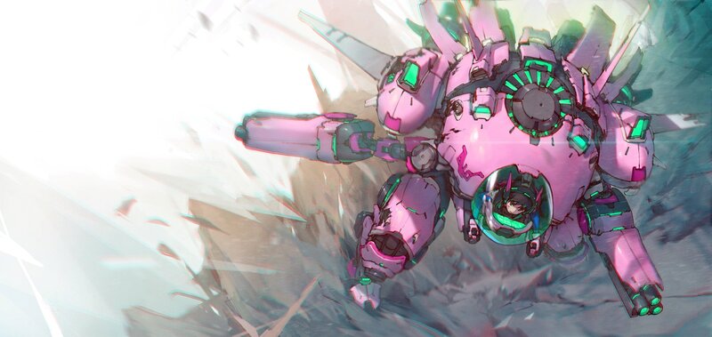 Pink Mecha Robot — Dynamic