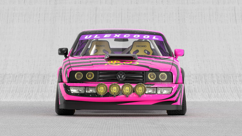 Pink Modified Car — Dynamic