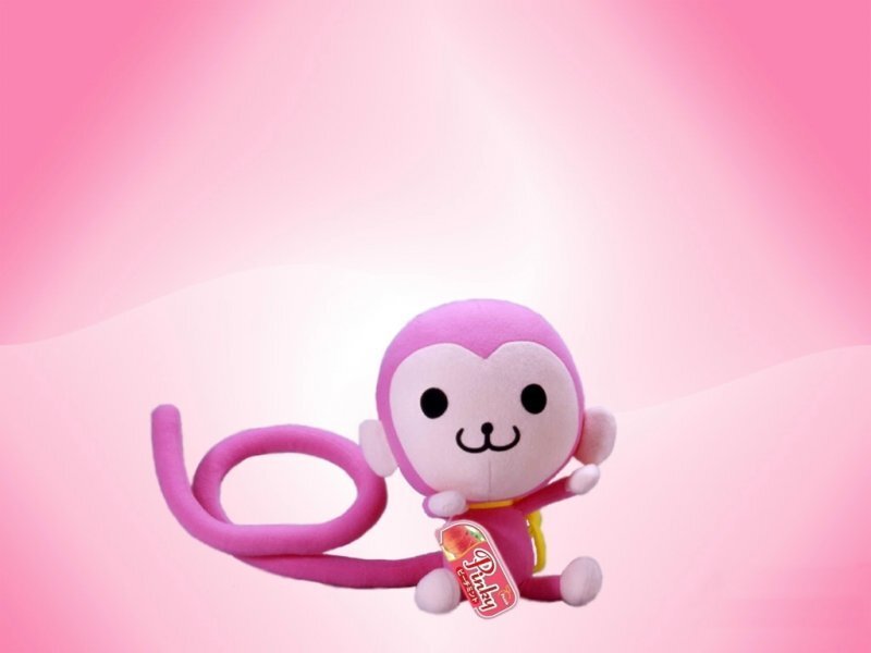 Pink Monkey Plush Toy — Playful