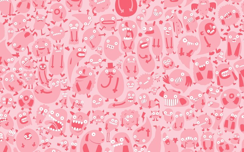 pink monster pattern