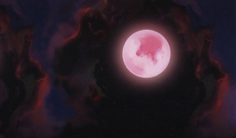 Pink Moon in Sky