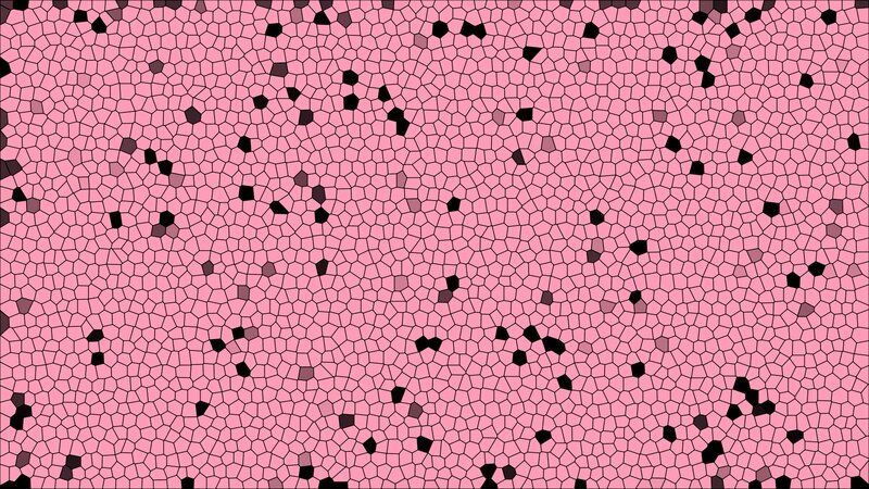 pink mosaic pattern with black shapes