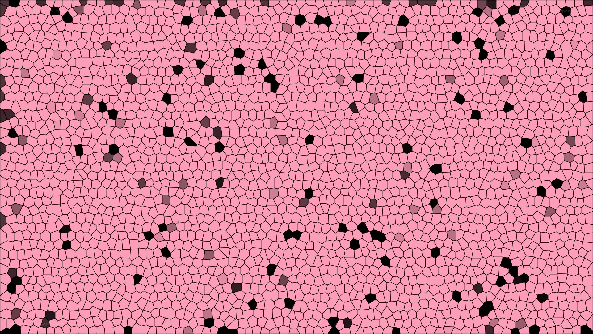 pink mosaic pattern with black shapes