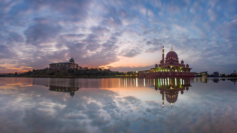 Pink Mosque at Dusk — Blue