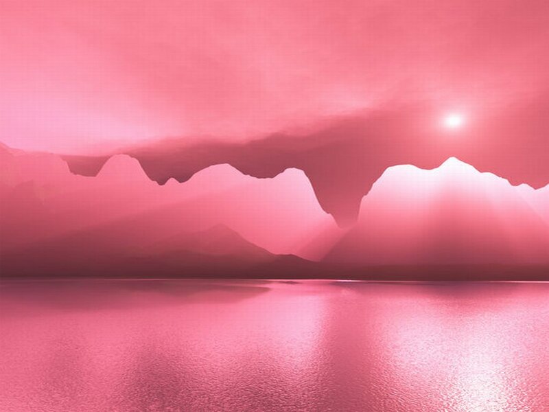 Pink Mountain Landscape