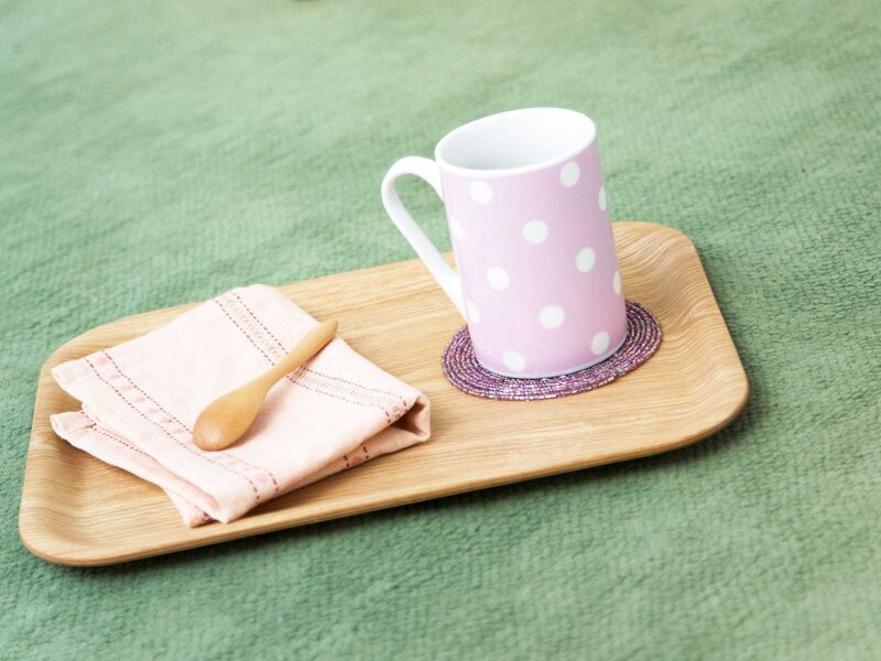Pink Mug on Tray