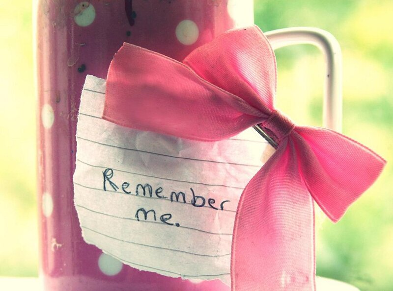 Pink Mug with Note