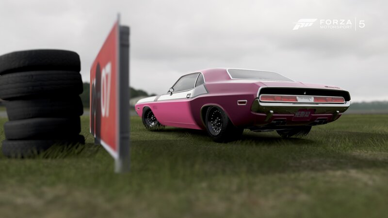 Pink Muscle Car — Calm, Afternoon