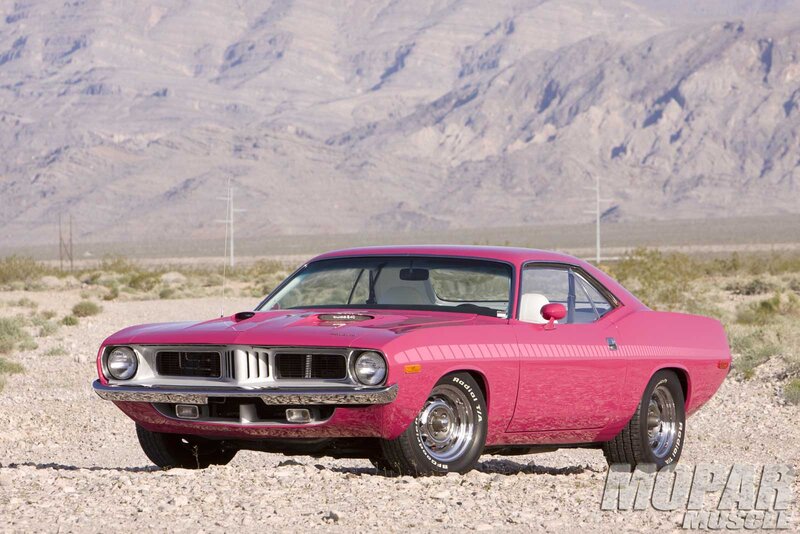 Pink Muscle Car — Dramatic