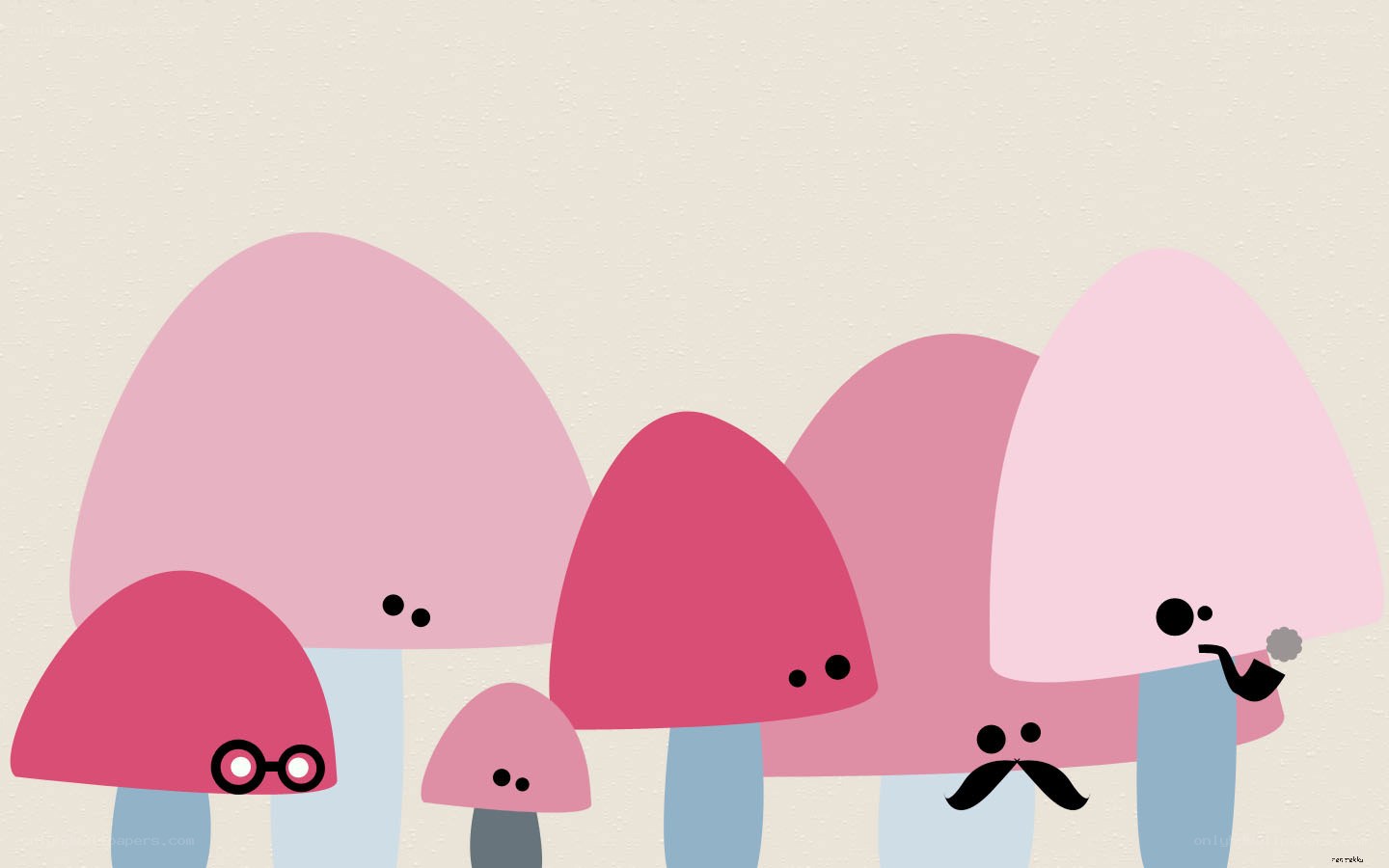 pink mushroom characters