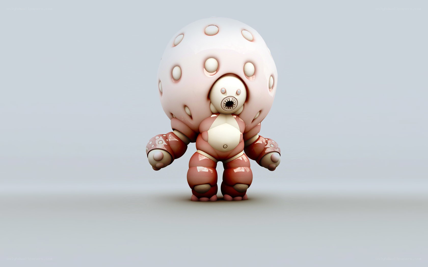 pink mushroom creature