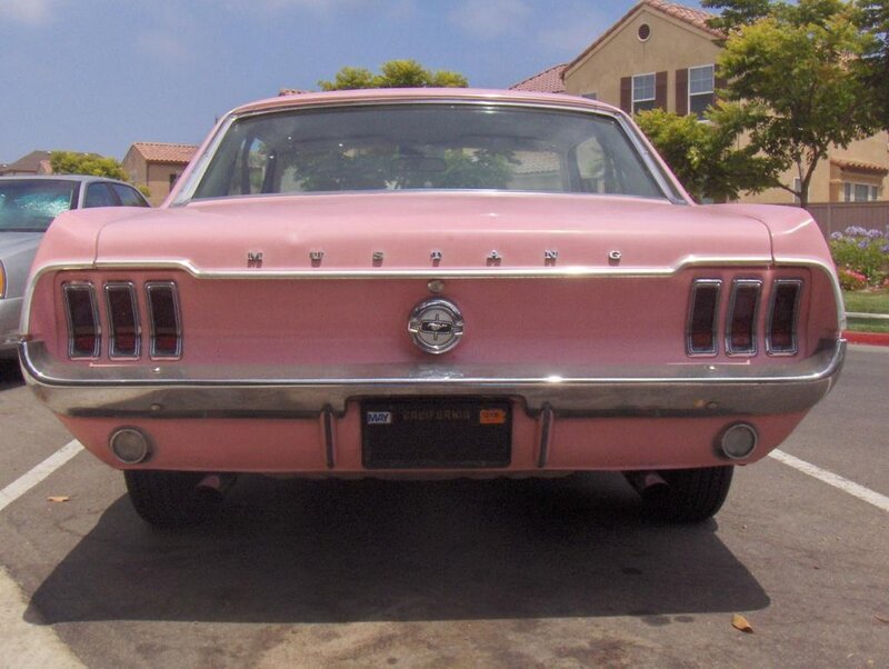 Pink Mustang Car