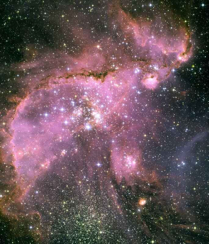Pink Nebula in Space — Purple, Cosmic, Photograph