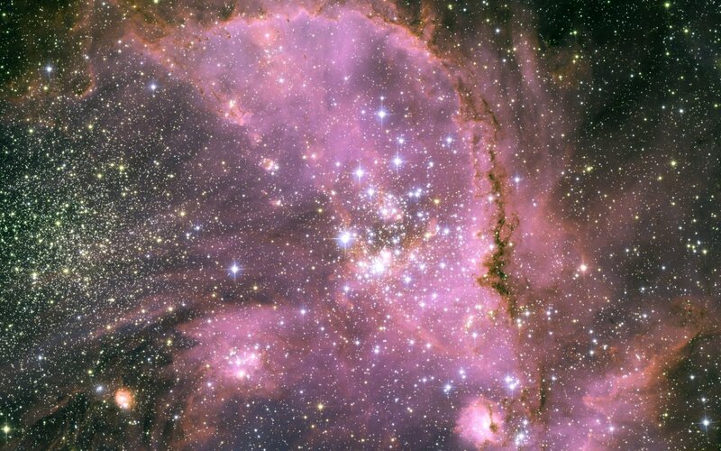 Pink Nebula with Stars