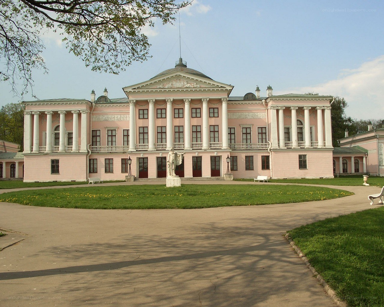 Pink neoclassical palace