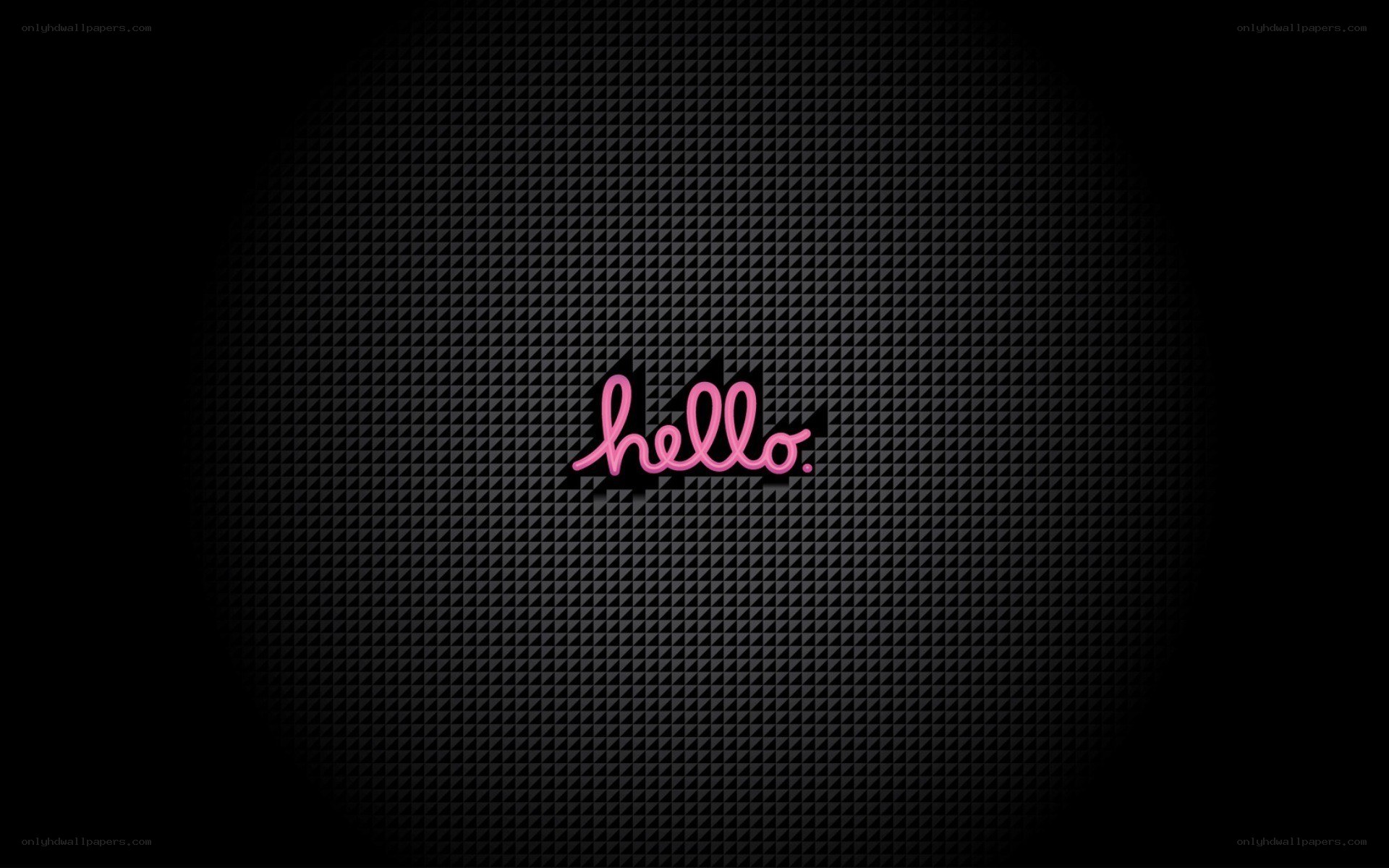 pink neon hello text