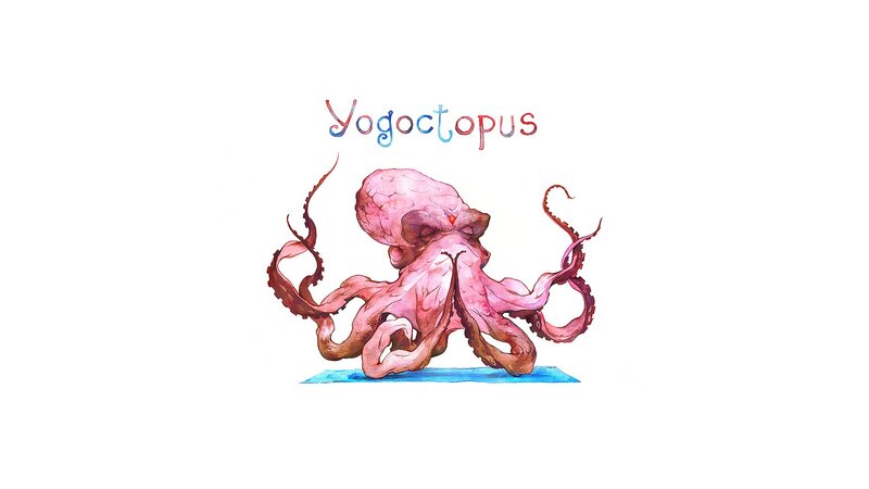 Pink Octopus Illustration