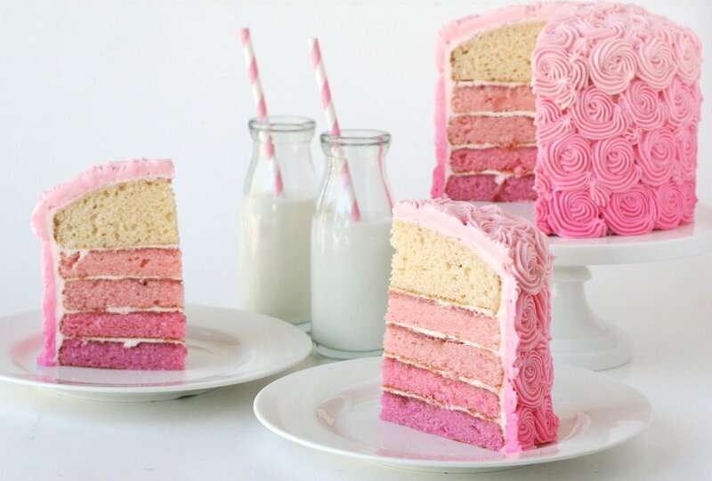 Pink Ombre Cake