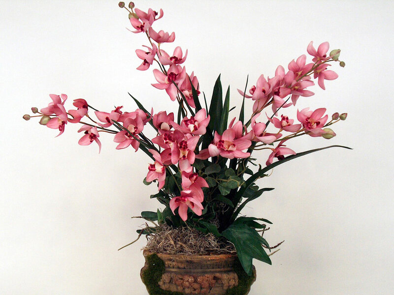 Pink orchid arrangement