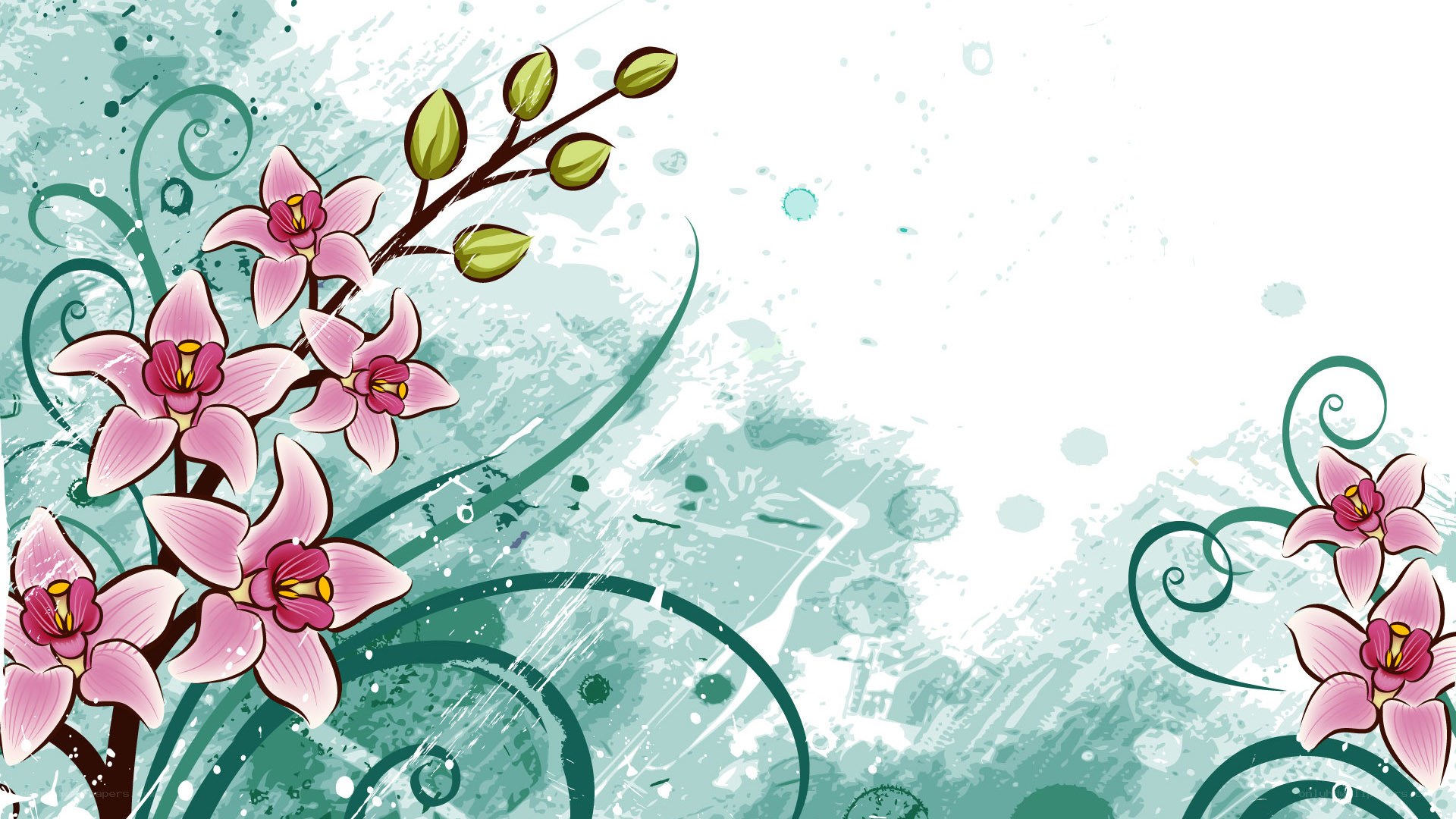 pink orchid floral design