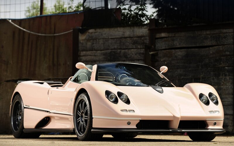 pink Pagani sports car