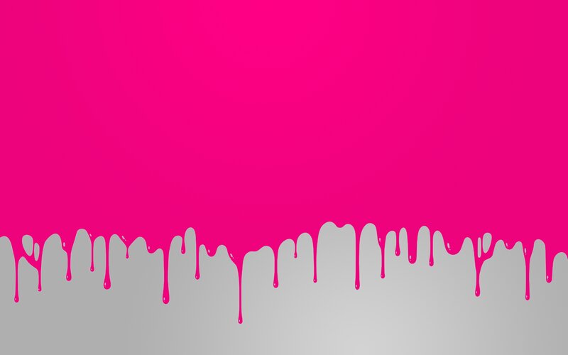 Pink Paint Dripping — Magenta, Minimalist