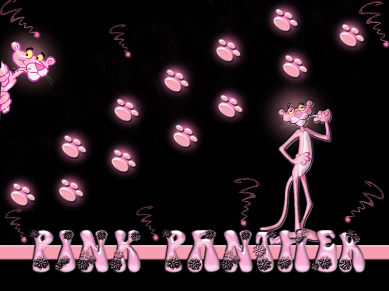 Pink Panther Character — Black