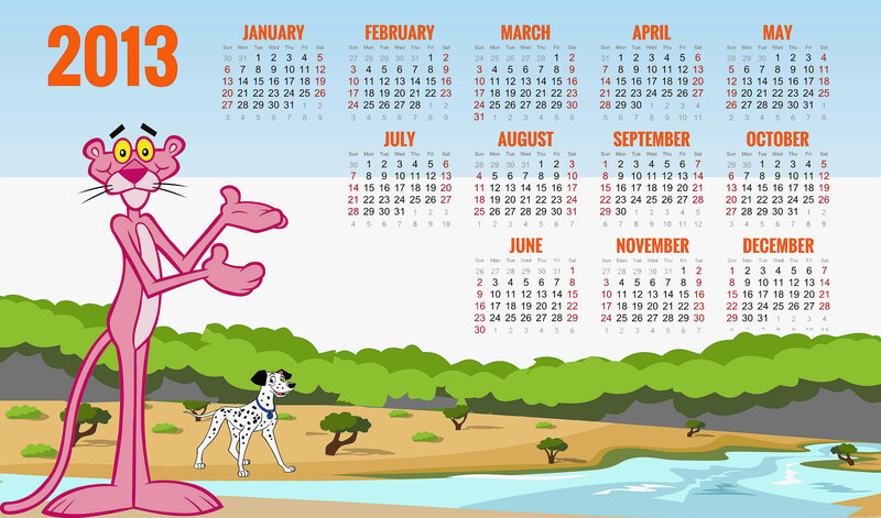 Pink Panther Character — Playful, Illustration