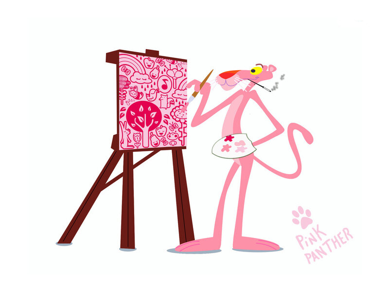 Pink Panther Painting