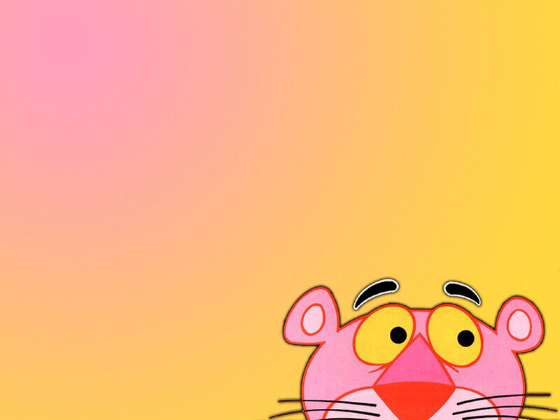 Pink Panther peeking from corner