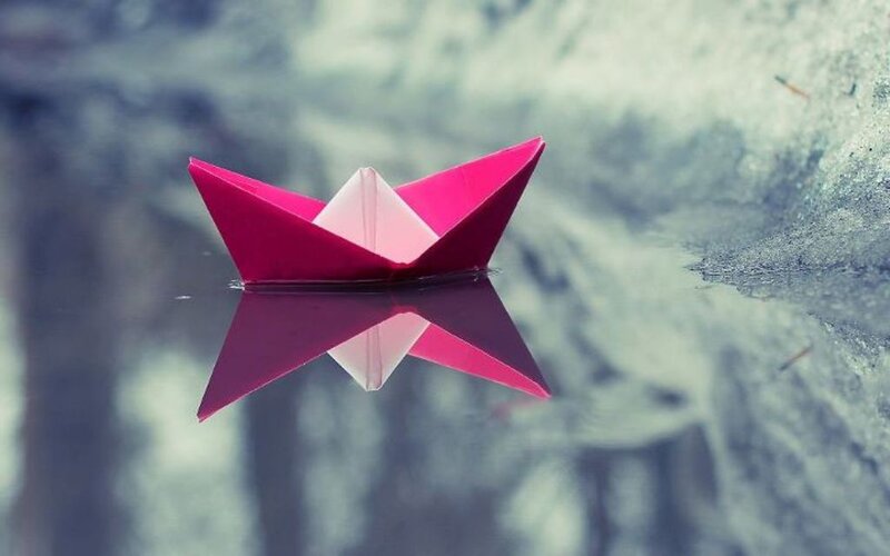 Pink Paper Boat