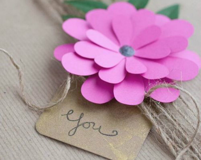Pink Paper Flower
