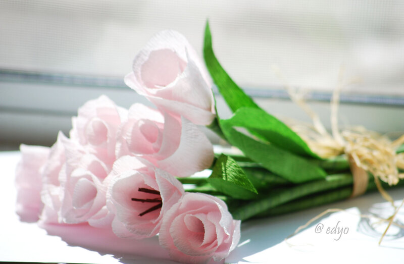 Pink Paper Tulips