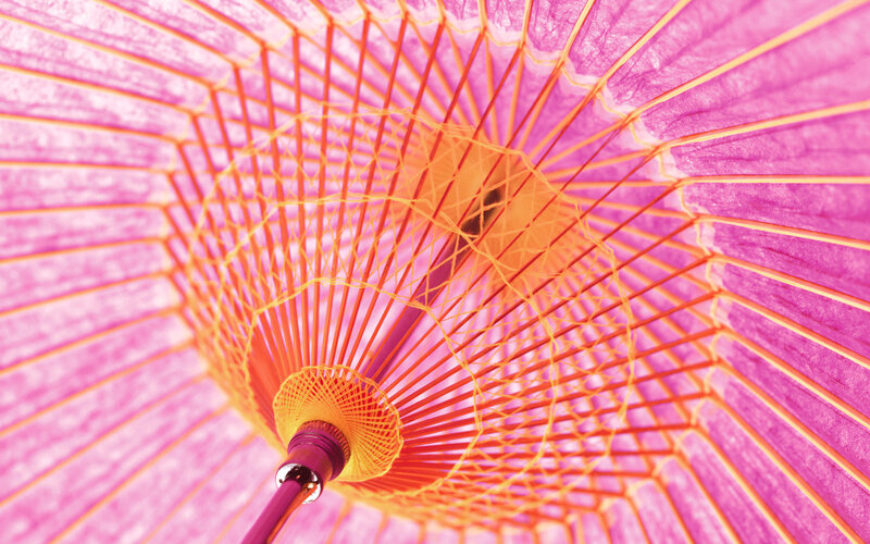 Pink Paper Umbrella