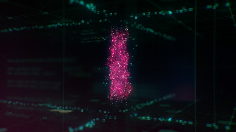 Pink Particle Cluster