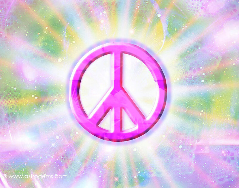 Pink Peace Symbol
