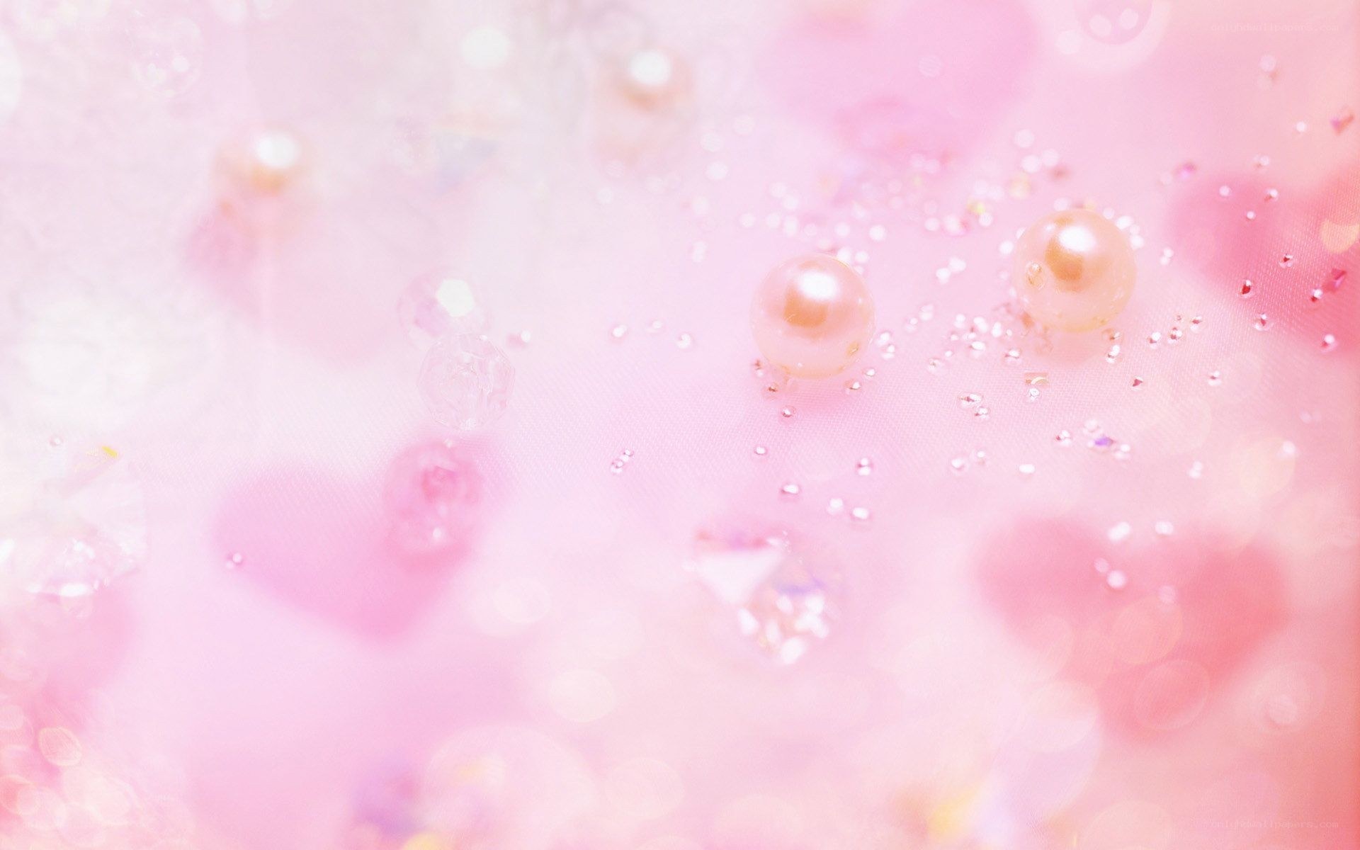 pink pearls and glitter background