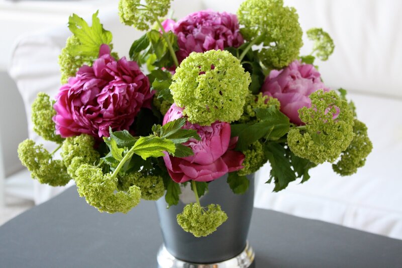 Pink Peonies and Green Hydrangeas — Calm