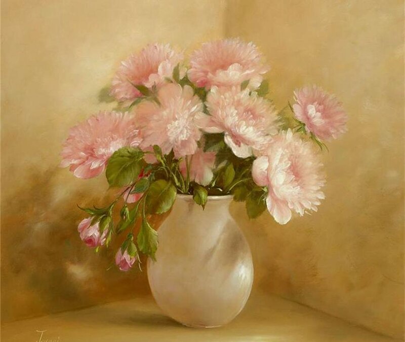 Pink Peonies in a Vase