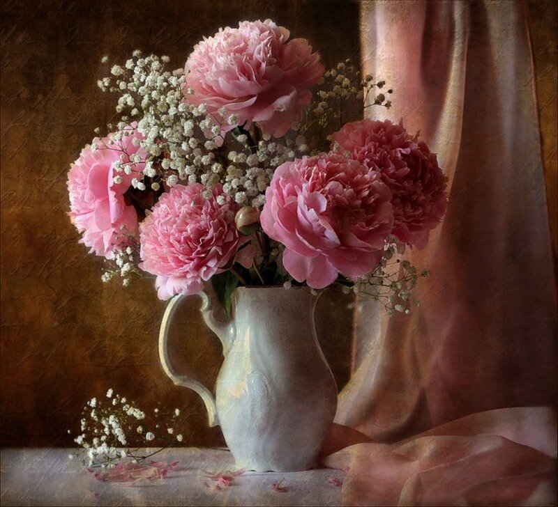 Pink Peonies in a Vase — Serene