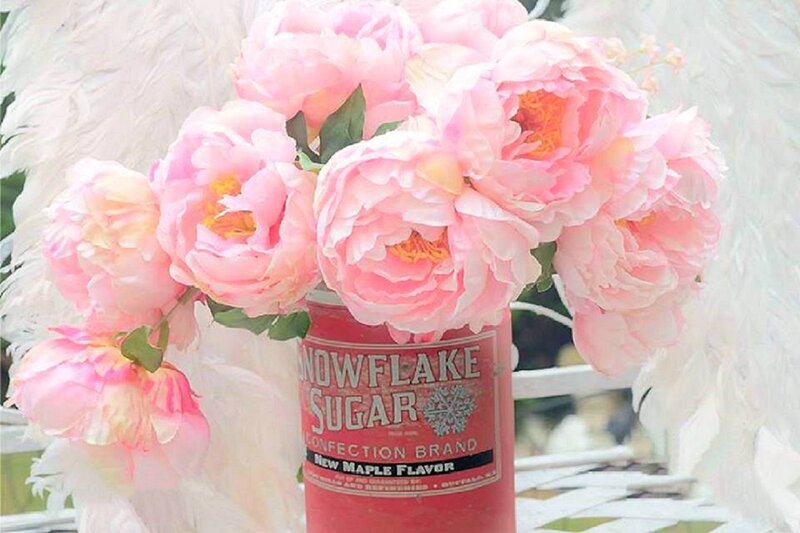 Pink Peonies in Can