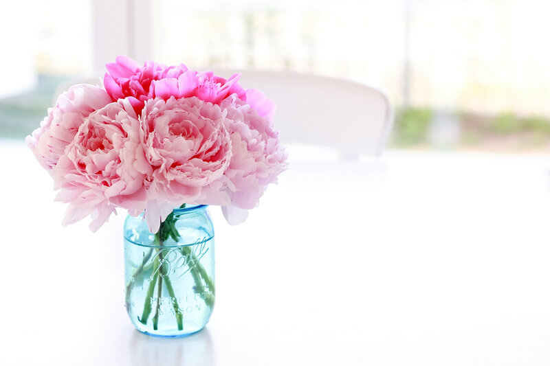Pink Peonies in Jar