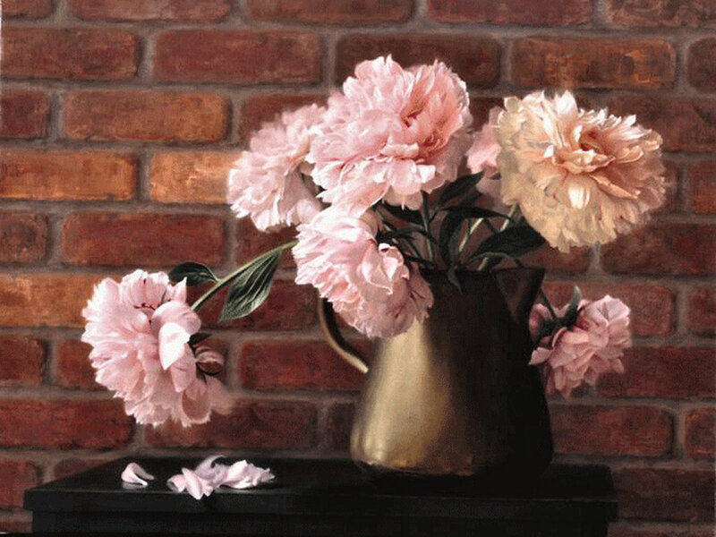 Pink Peonies in Pitcher