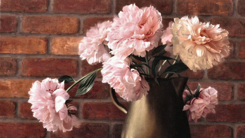 Pink Peonies in Vase — Calm