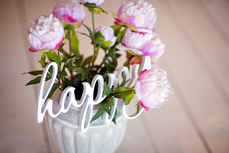 Pink Peonies in Vase — White, Calm